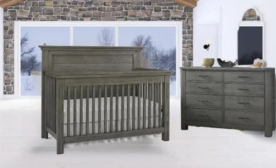 Logan Collection Weathered Gray 2PC Package Posh Baby and Teen