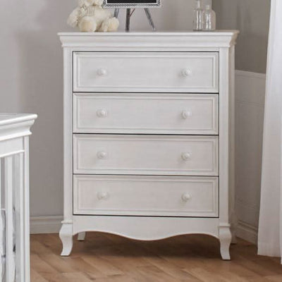 Pali Diamante 4 Drawer Dresser in Vintage White - Posh Baby and Teen