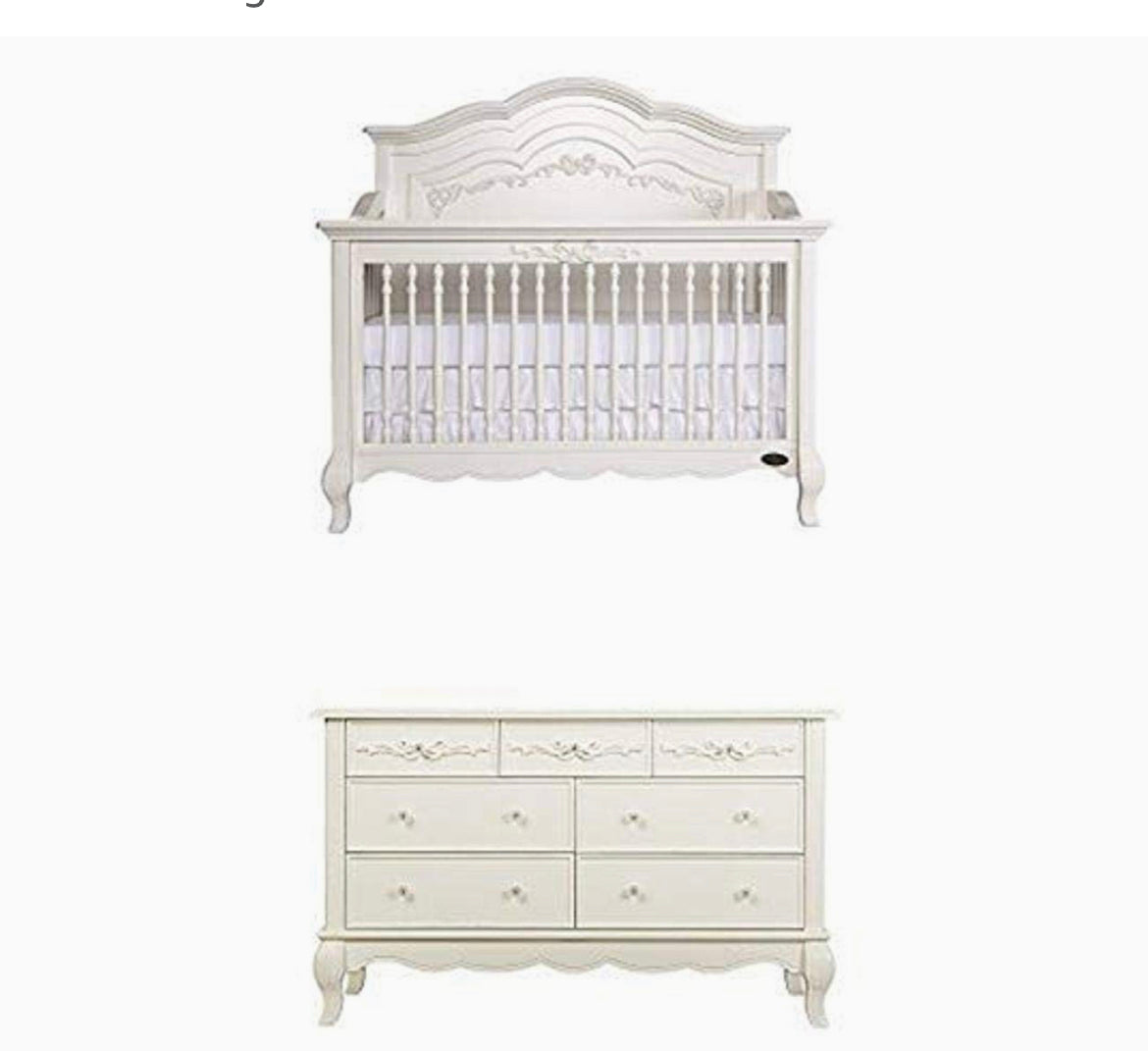 Evolur aurora outlet crib frost white